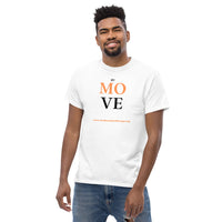 Just Move White Tee Orange/Black