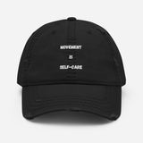 Distressed Dad Hat White Lettering