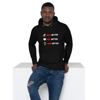 Be Better Red/White Unisex Hoodie