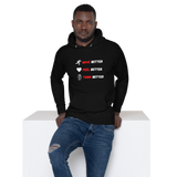 Be Better Red/White Unisex Hoodie